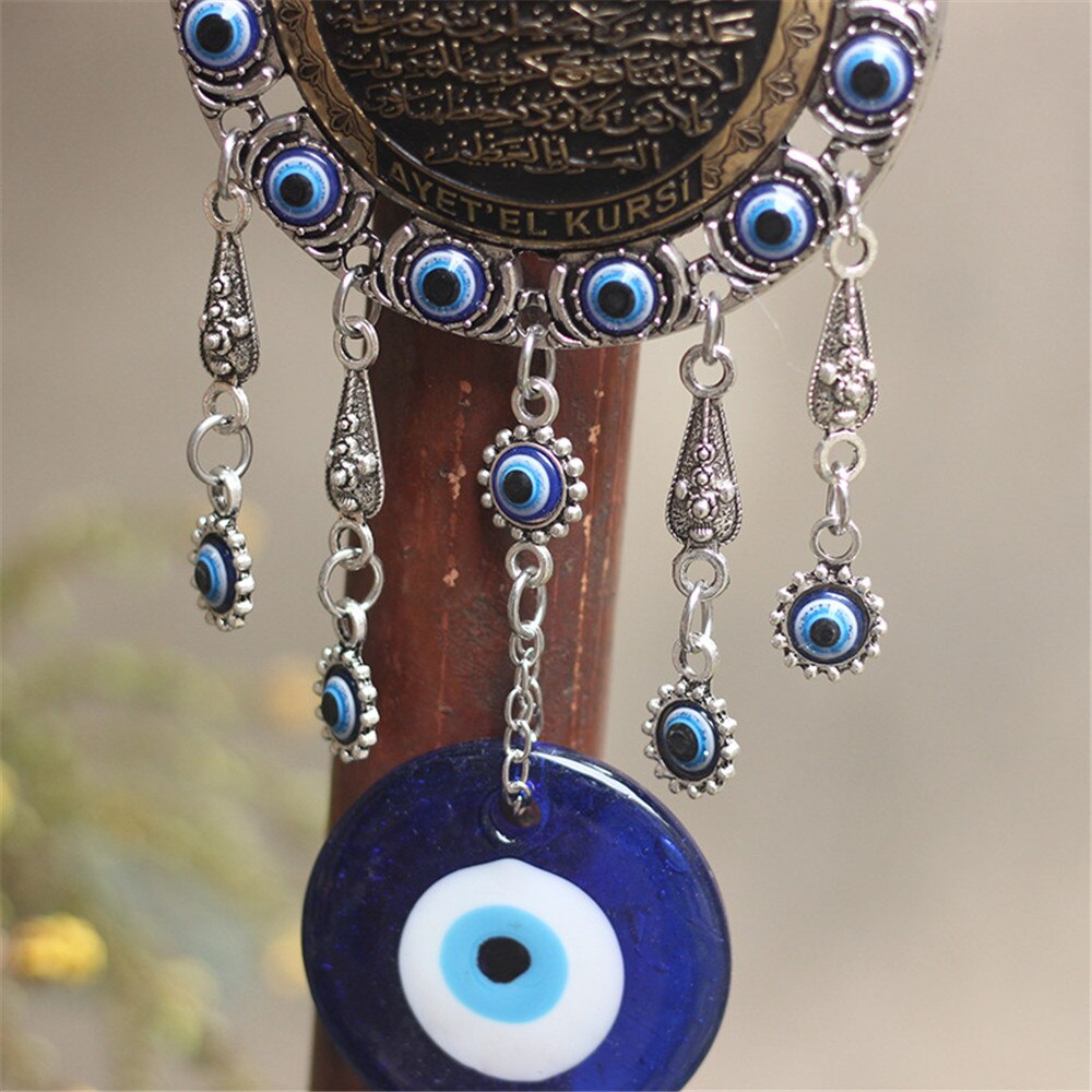 Grote Turkse Blauwe Ogen Hanger Olie Fatima Hamsa Evil Eye Vlinder Indoor Moslim Muur Opknoping Sieraden Thuis Decoraties