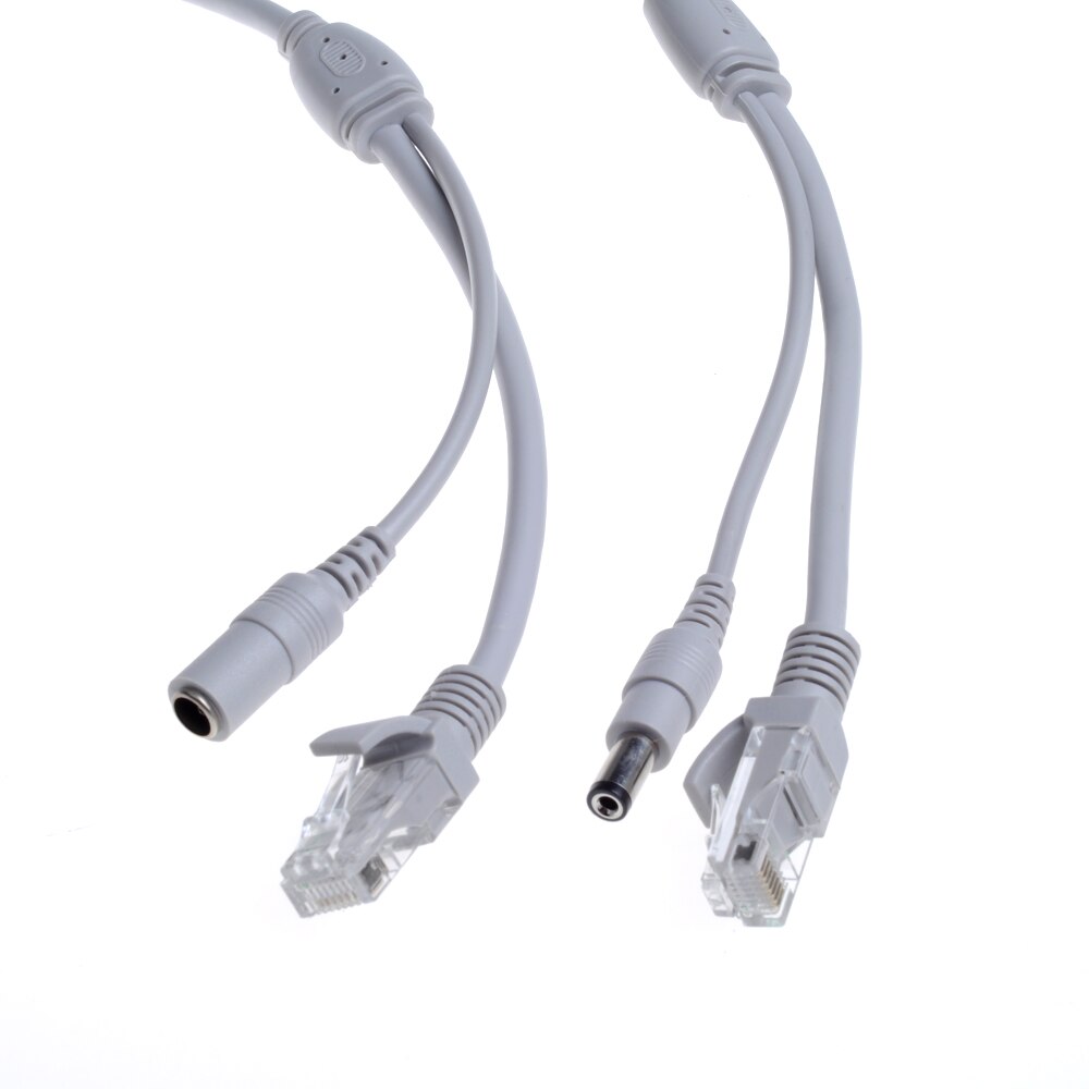 Cctv cat 5/ cat -5e 5m/10m/15m/20m/30m ethernet kabel  rj45 +  dc power cctv netværk lan kabel til nvr system ip kameraer
