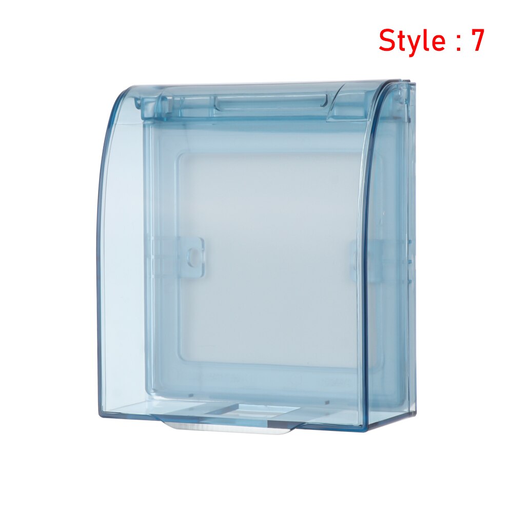 1PC 86 Typ Ochse Nagel-freies Kleber Einfügen Einfache Installation Wasserdichte Kasten Steckdose Wasserdichte Kasten Gremium Tafel schalter Schutz: Stil 7