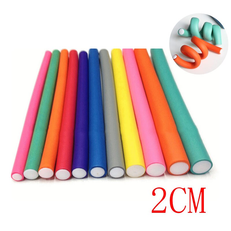 10 Pcs/Set Hair Curler Magic Air Hair Roller Curling Sticks Soft Foam Twist Flexi Rods Hair DIY Styling Tool @ME88: 20mm