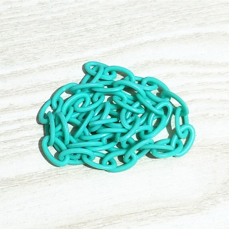 8*13mm 41-45cm smycketillbehör färgglada kedja halsband armband örhängen plast charm tillbehör för smyckestillverkning: Grön