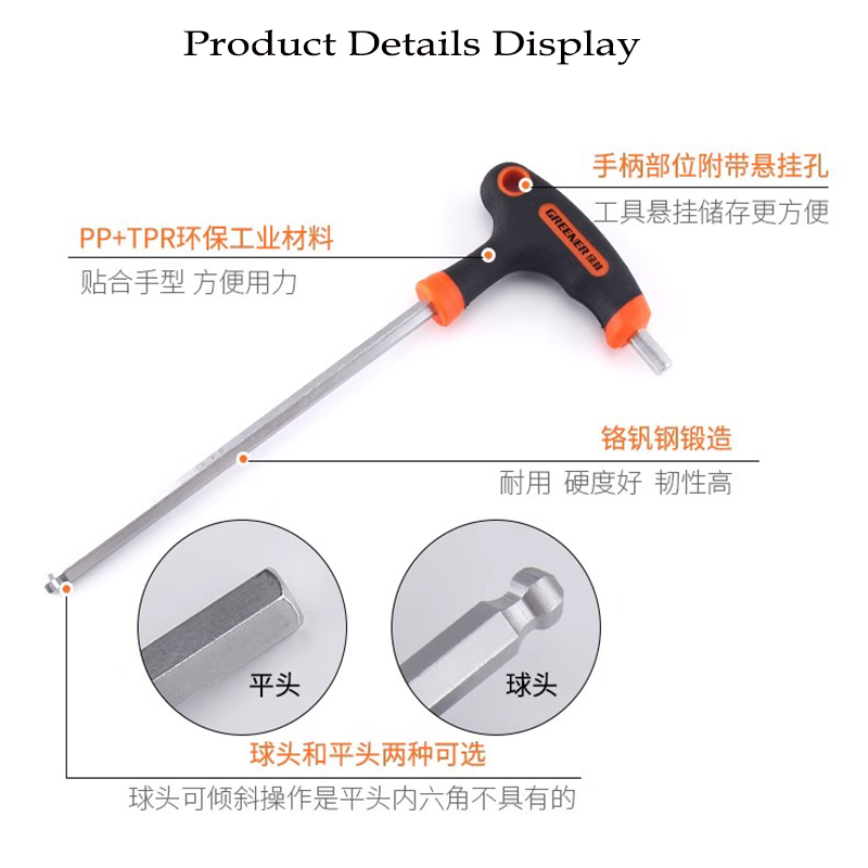T-handvat sleutel inbussleutelsT-handvat inbussleutel schroevendraaier driver gereedschap inbussleutel