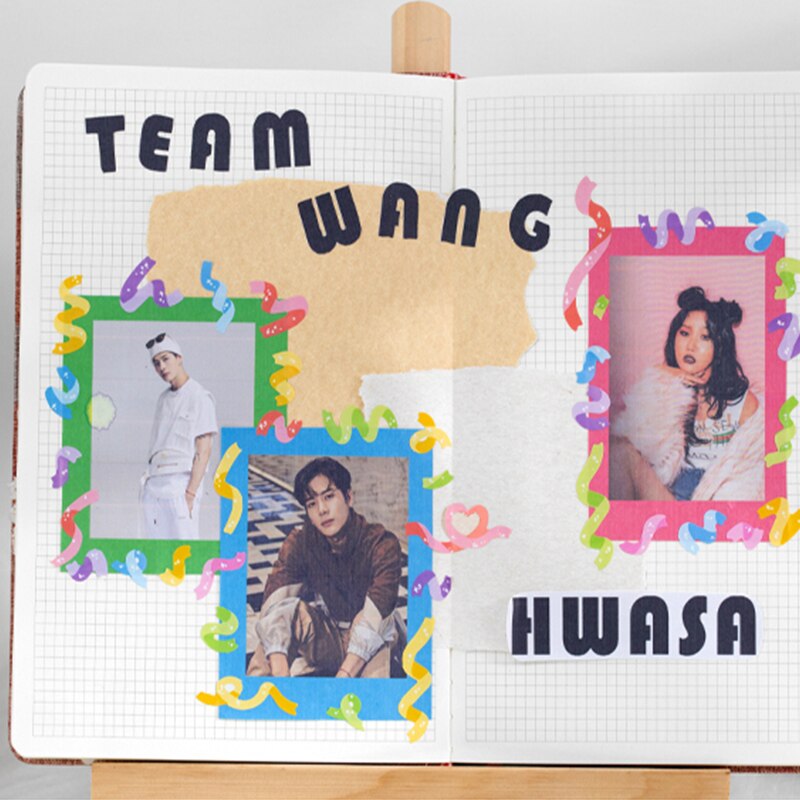 6Kinds Cute Rainbow Ribbon stickers DIY scrapbook base collage diary happy plan mobile computer sealing decoration sticker