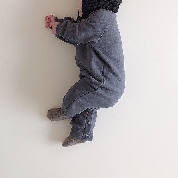 Polaire d'hiver pour enfants | Nouvelle lettre frontale coréenne imprimée simple, pour garçons et filles, longue rambarde, une pièce,