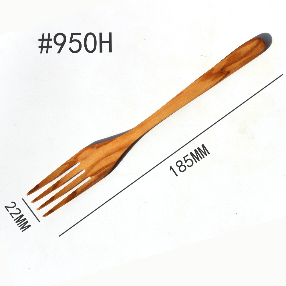 Olijf Houten Gebruiksvoorwerp kleine kitchenwares houten hand gemaakt Spatel en Lepel vork mes 8 set leuk voor kinderen #950: 950H