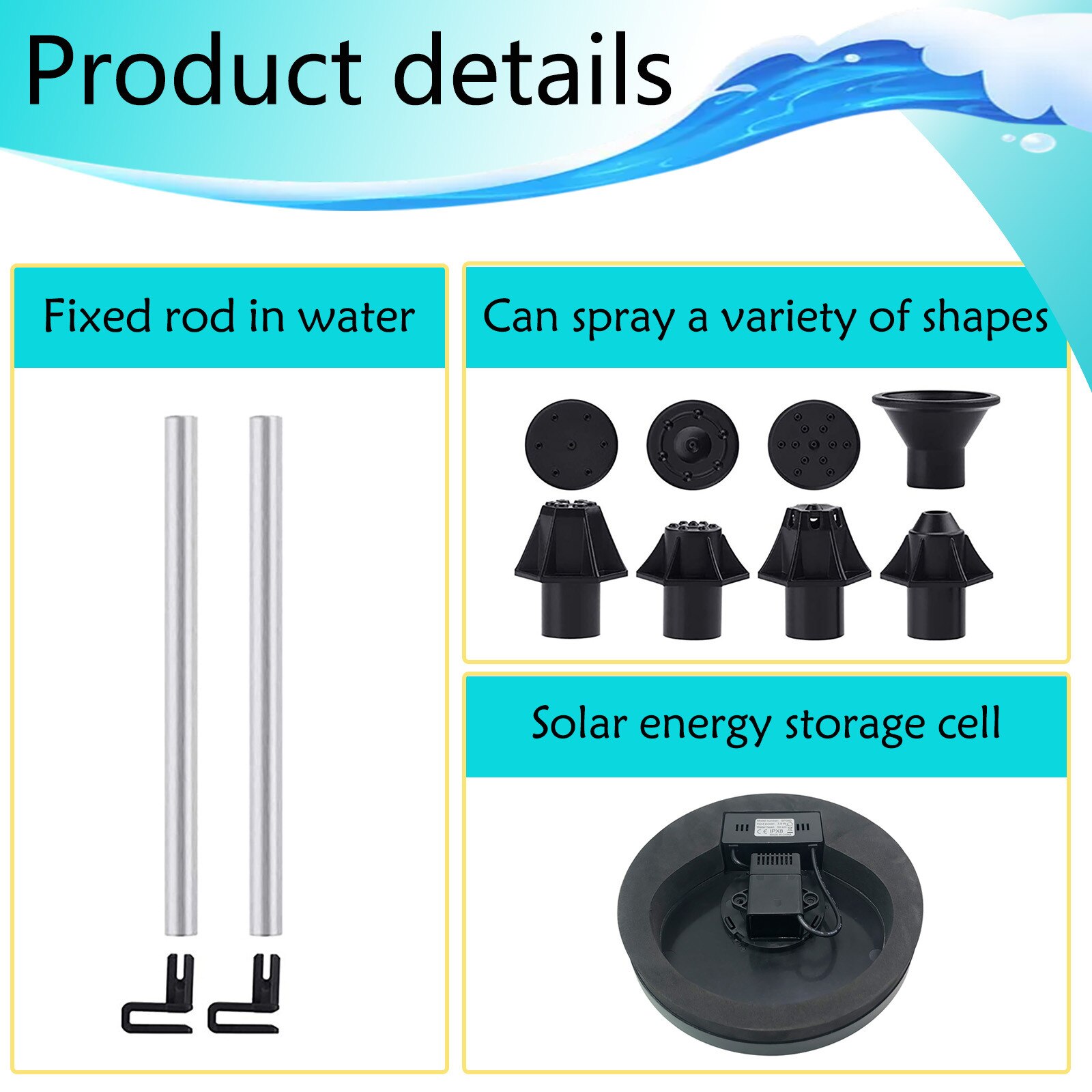 Outdoor Vogel Bad Vijver Zonne-energie Water Fontein Waterval Tuin Decoratie Zwembad Fontein Met Drijvende Vogelbad D09