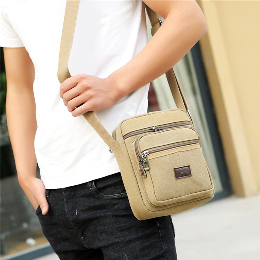 Men's Travel Cool Canvas Bag Men Messenger Crossbody Bags Bolsa Feminina Shoulder Bags Pack School Bags for Teenager