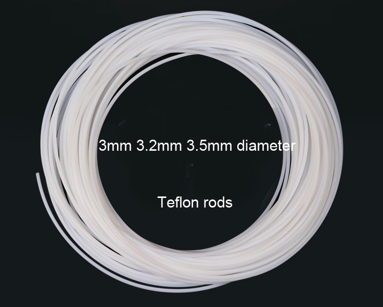 3 Mm 3.2 Mm 3.5 Mm Diameter Ptfe Staaf Teflon Staven Polytef Bar Teflon Wire Melt Spuiten Doek Seal Strip ptfe Touw Teflon Strips Lijn