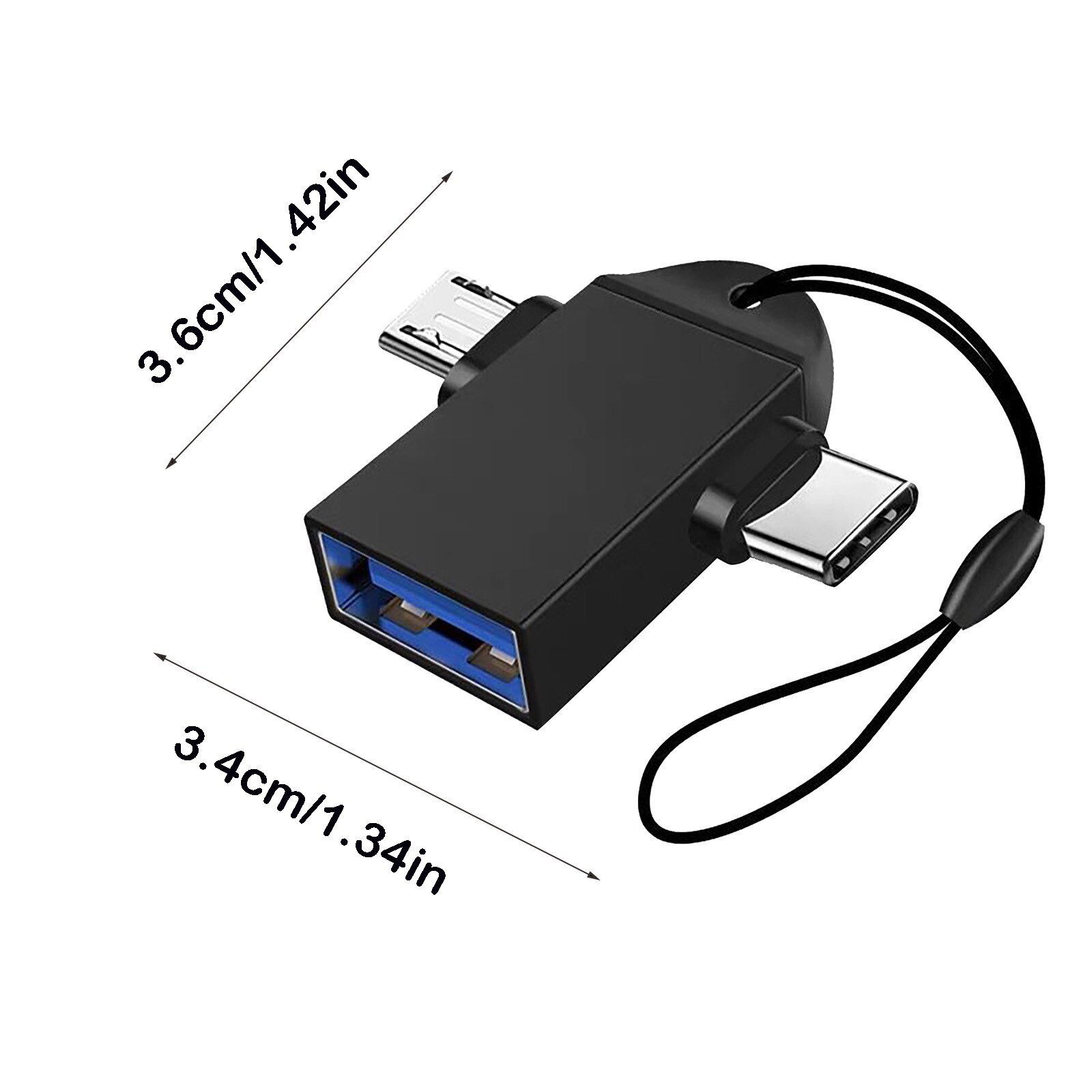 Type-C & Usb Adapter Kabel 2-In-1 Otg Adapter 2-In-1 Otg usb 3.0 Female Naar Usb 3.1 Type C & Micro-B Male Adapter Converter