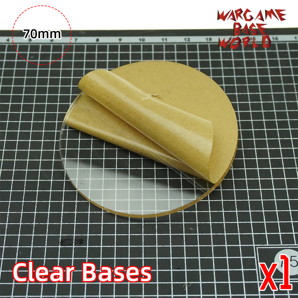 70 Mm Ronde Clear Bases Transparant/Clear Bases Voor Miniaturen: 1 bases