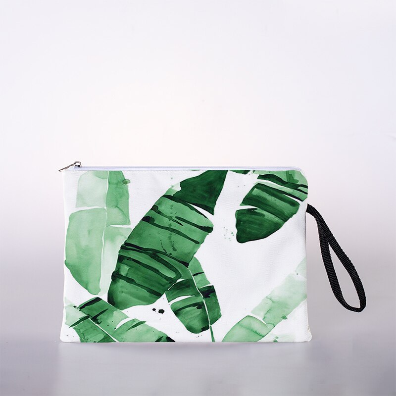 Groene Plant Print Cosmetische Tas Reizen Outdoor Meisje Dames Cosmetische Tas Toiletartikelen Opbergtas Dames Opslag Cosmetische Box: 6