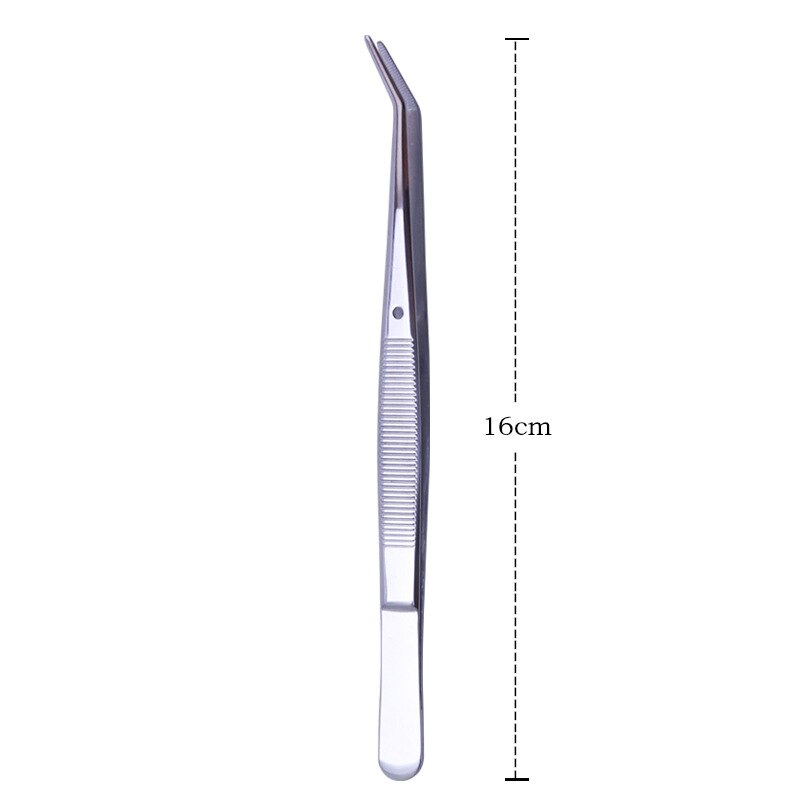 Aquarium Cleaning Tools Kit Fish Tank Aquatic Trimming Plant Tweezers Scissor Spatula Aqua Scaping Tools Stainless Steel: 16cm Silver Bend