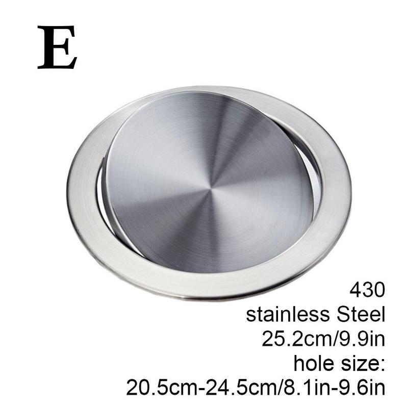 Built-in Countertop Lid Trash Can Lid Anti-rust Steel Lid Shake Lid Clamshell Kitchen Sink Tooling Lid Concealed Wholsale: E
