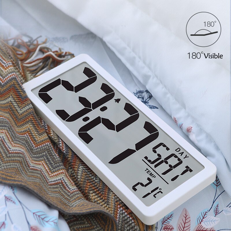 LED Digital Wall Clock Large Number Time Display Alarm Clocks with Date Temperature Table Watch Electronic Clock Horloge Murale