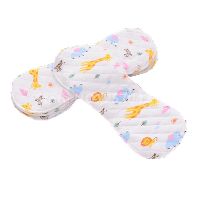 Print Cartoon 10Pcs Cotton Inserts For Baby Cloth Diaper Nappies Reusable Cloth Nappy Washable Inserts Liners For Diaper Pocket