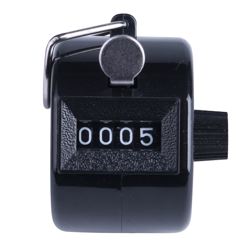 Mini Mechanical Count Tool Finger Press Counting Clicker 4 Digit Counters Mechanical Counter Manual Clicking Hand Counter Sports: Black