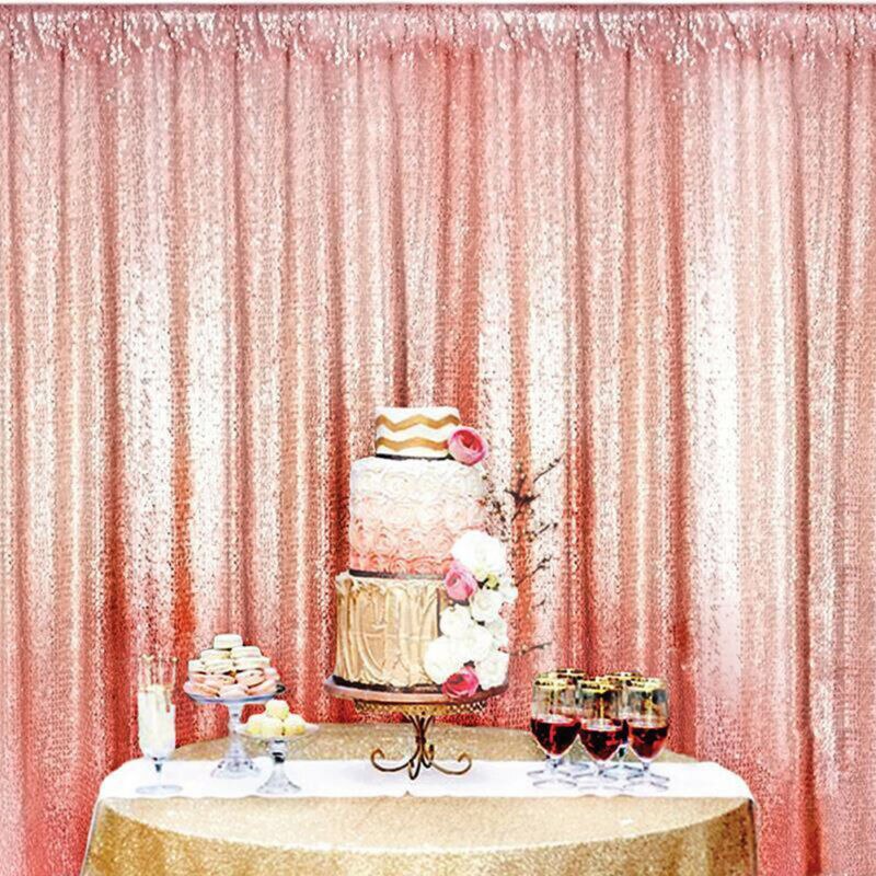 Lentejuelas telón de fondo cortinas brillo oro Tinsel Fringe Foil cortina cumpleaños boda decoración adultos decoración de aniversario