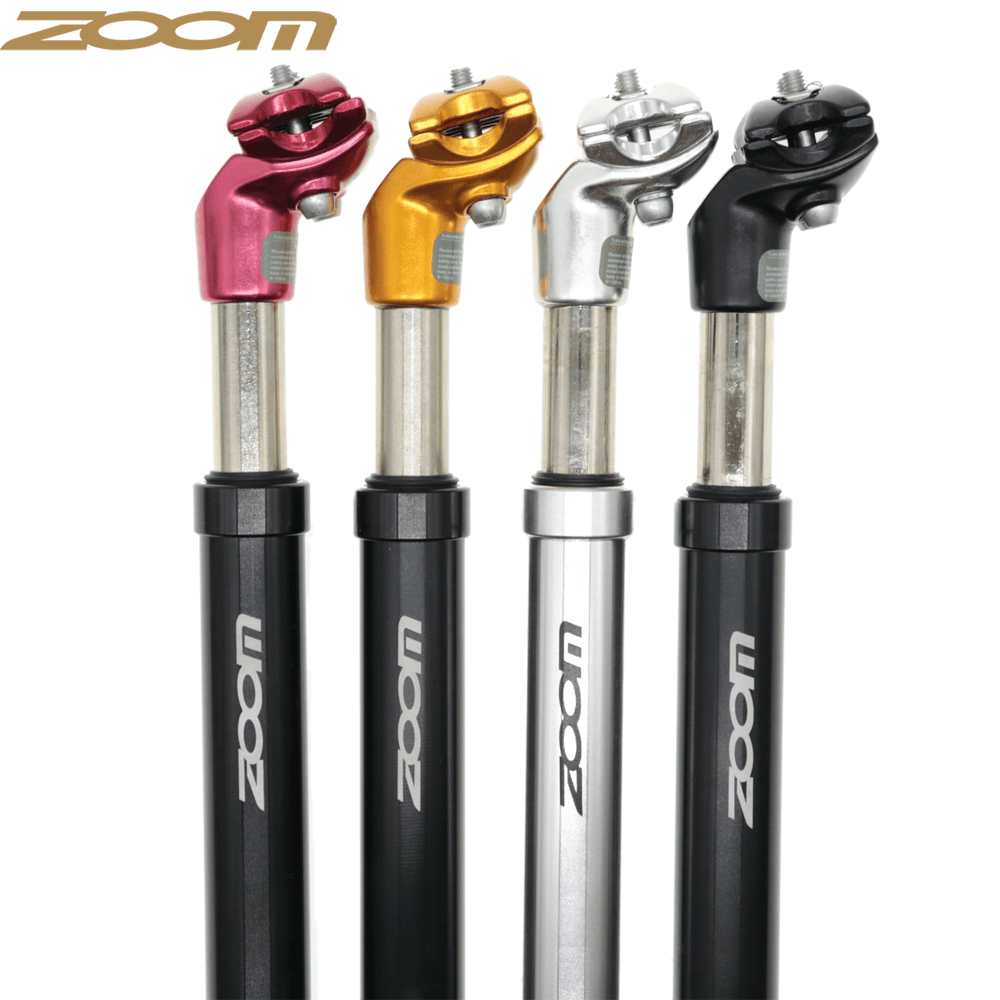 ZOOM-Suspensión tija de sillín para bicicleta, amortiguador para silla de bicicleta con suspensión, perfecto para bici de montaña, Alu MTB, 25,4, 27,2, 28,6, 30,1, 30,4, 30,9 y 31,6