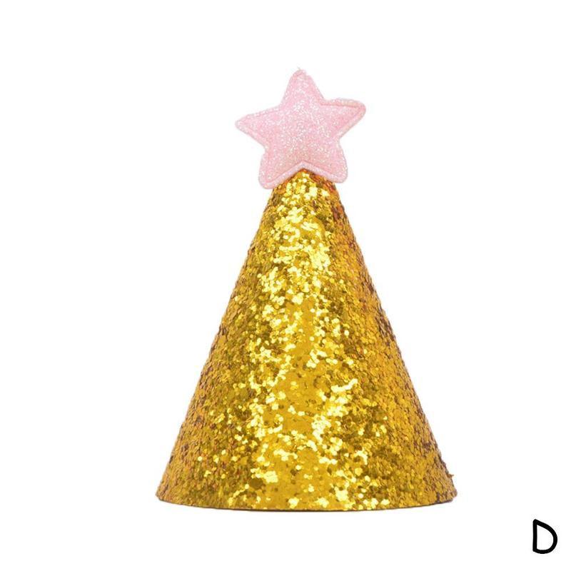 Glitter Cloth Glitter Party Hat Crown Hat 1pc Birthday Party Hat Glitter Hat For 2 3 Year Old Baby Boy Girl Birthday Party: D