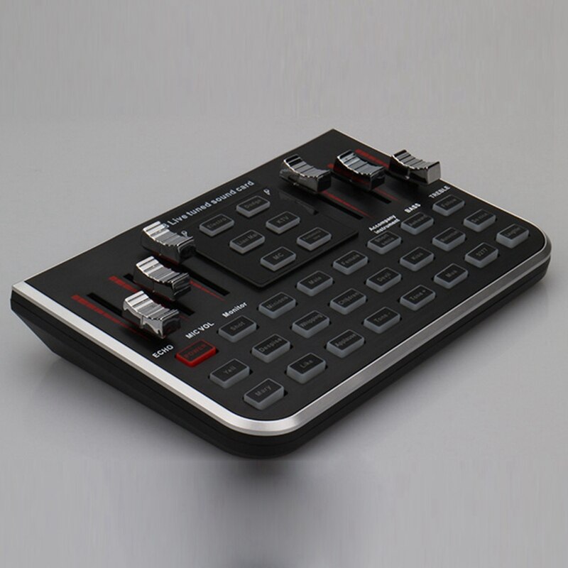 3C-Live Sound Card F8 Universal Voice Conversion Audio Mixer With 18 Interesting Sound Effects Sound Card Computer Mixing