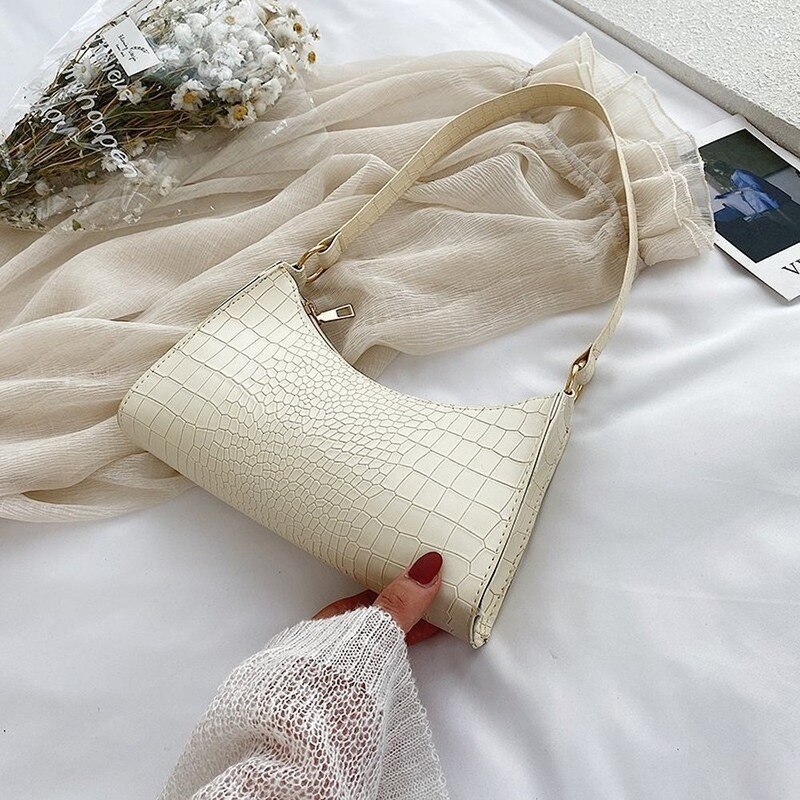 Women Solid Color PU Leather Handbags Totes Lady Daily Shopping Shoulder Bags for Women Youth Ladies Simple Versatile Bag