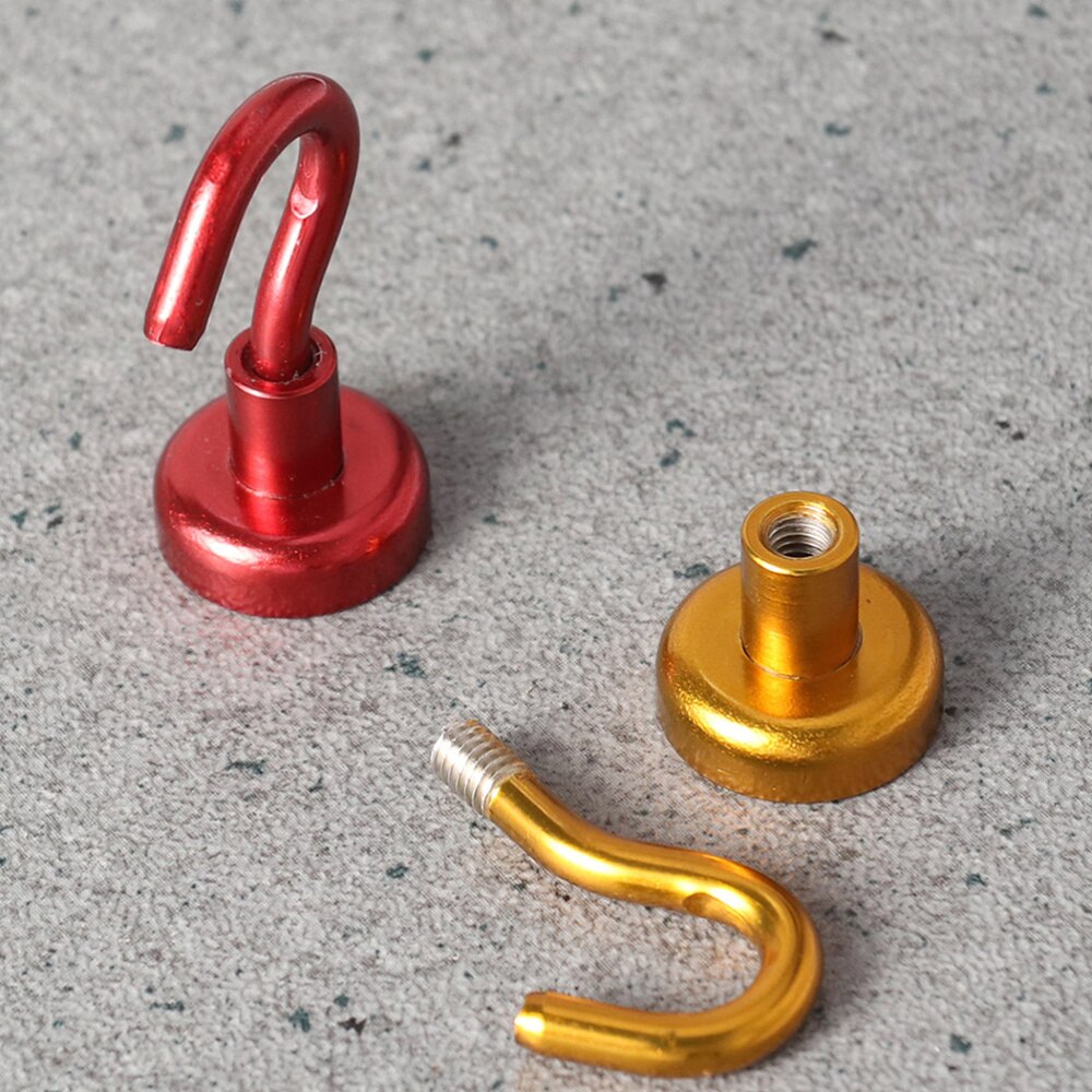 4 Stuks Mini Sterke Magnetische Ronde Haak Hanger Nuttig Super Power Ndfeb Magneten Voor Huis Keuken Muur