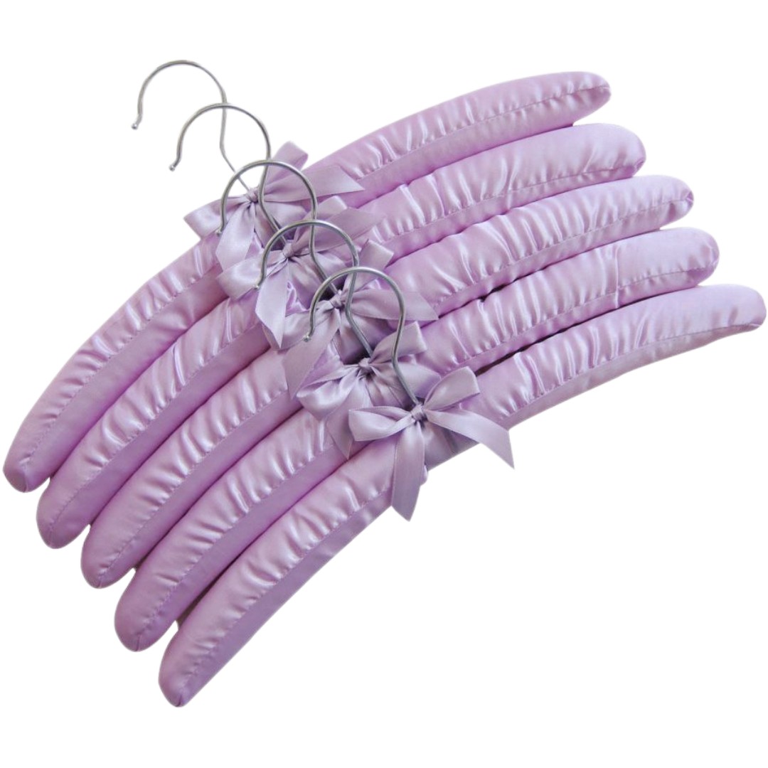 5 pcs/Lot tissu enduit cintre éponge rembourré cintres suspendus cintres hôtel boutique présentoir cintres 18 couleurs 38.5 CM: plum