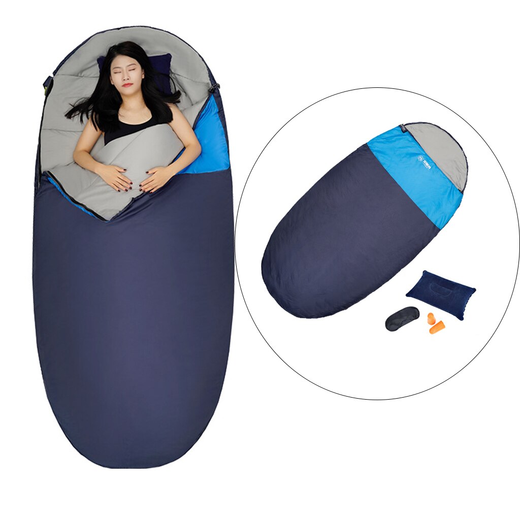 Travel Sleep Bag Double-Sided Zipper Wear-Resistant for Backpacking Festival Adventures Boys Childrens: Navy 1.6kg