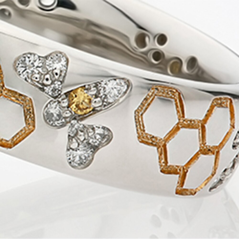 Huitan Nette Libelle Hexagon aufbringen Einfache Frauen Ring Hochzeit Party Liebe Romantische Schmuck reich-farbige Einzigartige Finger Ring