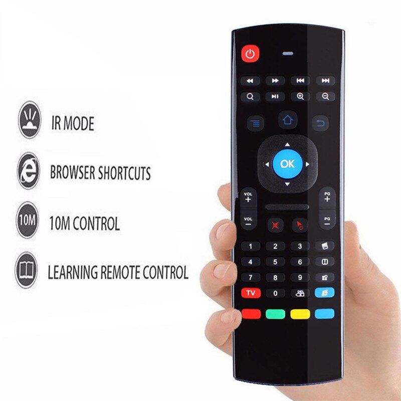 MX3 2.4G Wireless Keyboard Controller Afstandsbediening Air Mouse Voor Smart Android 7.1 Tv Box X96 Mini S905w Tx3 tvbox