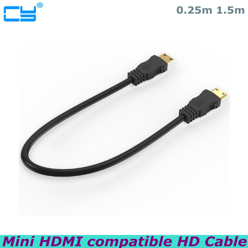 25CM 150CM 1.4 MINI HDMI plug to mini HD plug Video cable type C to C adapter TV DVD phone