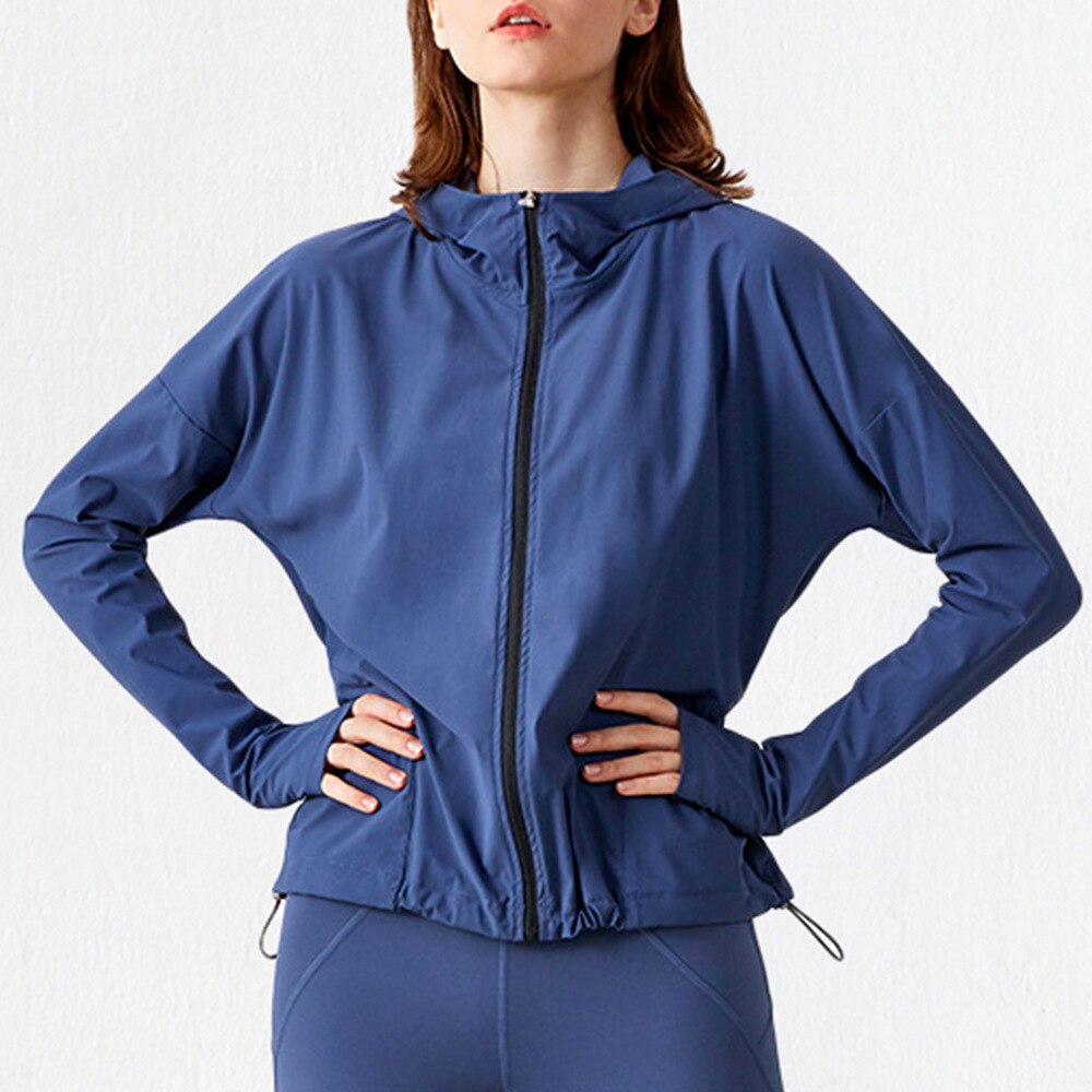 Lululemon-traje de fitness con capucha para mujer, chaqueta deportiva de manga larga con cierre y cremallera, informal, holgado, para correr y Yoga