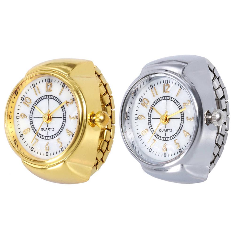 Paar horloge unisex ronde wijzerplaat arabische cijfers analoog quartz vinger ring horloge часы парные
