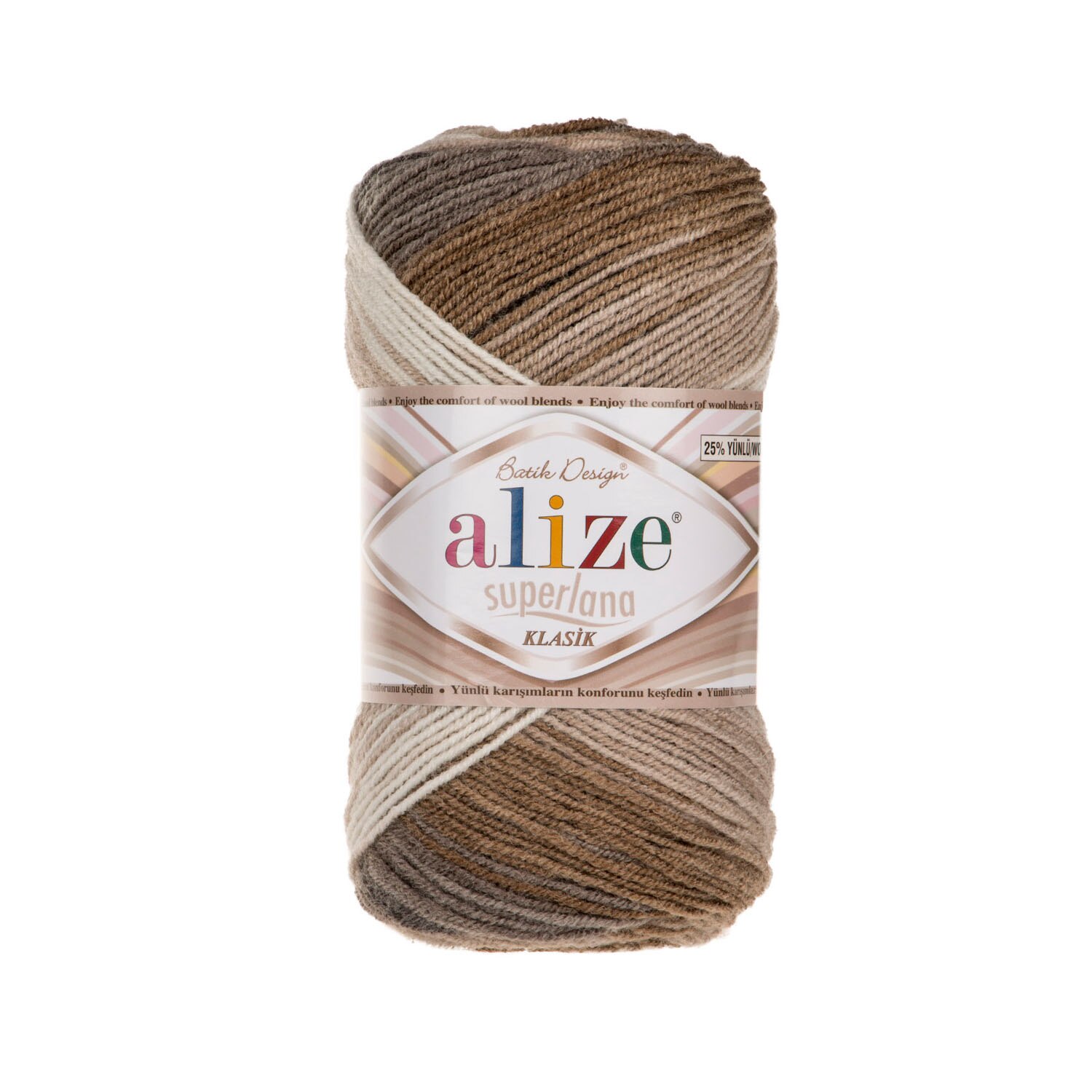 Alize Superlana Klassieke Batik Breien Garen Haak Garen Acryl Garen Zacht Garen Multicolour Garen Superlana Klasik Batik: 3160