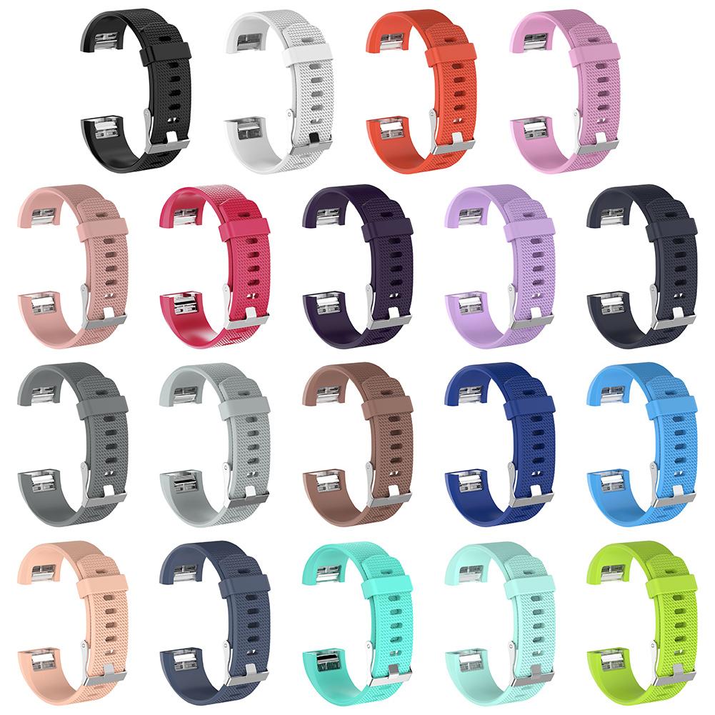 ALLOYSEED Soft Silicone Color Smart Watch Bracelet Band For Fitbit Charge 2 Replacement Wristband Watch Strap For Fitbit Charge2