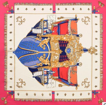 60x60 Shield warship Multipurpose women Silk twill scarf Satin square tie Hairband ladies foulard femme towel bufanda shawl: 5