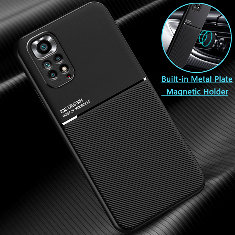 Hoesje met magnetische houder voor redmi note 11, 11s pro, note 11 pro plus , 5g, xiaomi redmi note 11+  pro 11 achterkant.