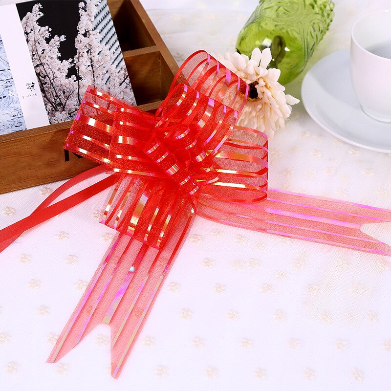 10Pcs Bowribbons Kerstcadeau Bloem Wrappers Voor Bruiloft Auto Verjaardag Evenementen Decoratie Gelukkig Nieuwjaar Cadeaus Decor: 09