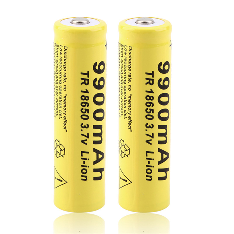 Original 18650 Battery 3.7V 9900mAh Rechargeable Lithium Ion Battery for LED Flashlight Batteries