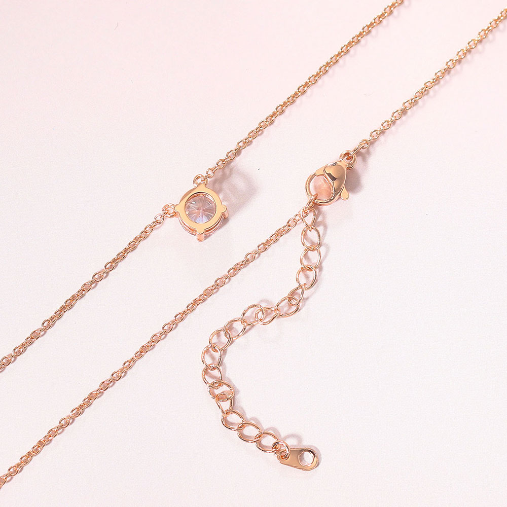 ZHOUYANG-collar clásico de circonia cúbica redonda para mujer, gargantilla de Color dorado, cadenas, accesorios de boda, joyería N415