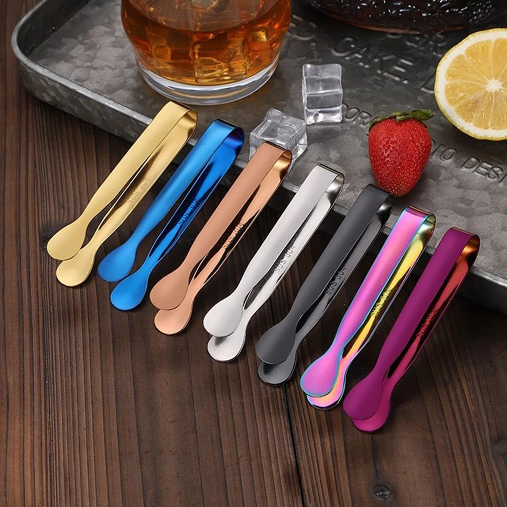 Szczypce robić cukru ze stali nierdzewnej hotel bar zbieracz robić kostek lodu Narzędzie robić serwowania kawy i herbaty, różowo-złote