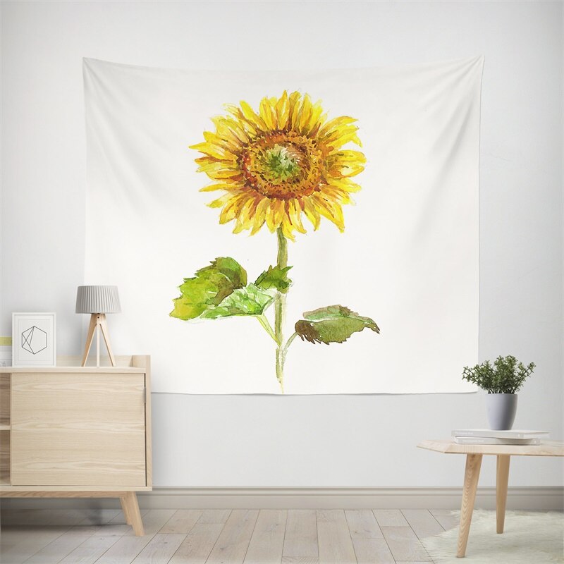 Floratapastra tapisserie murale de tournesol Tropical | Tapis mural suspendu, nappe de Table 95*73cm: 3