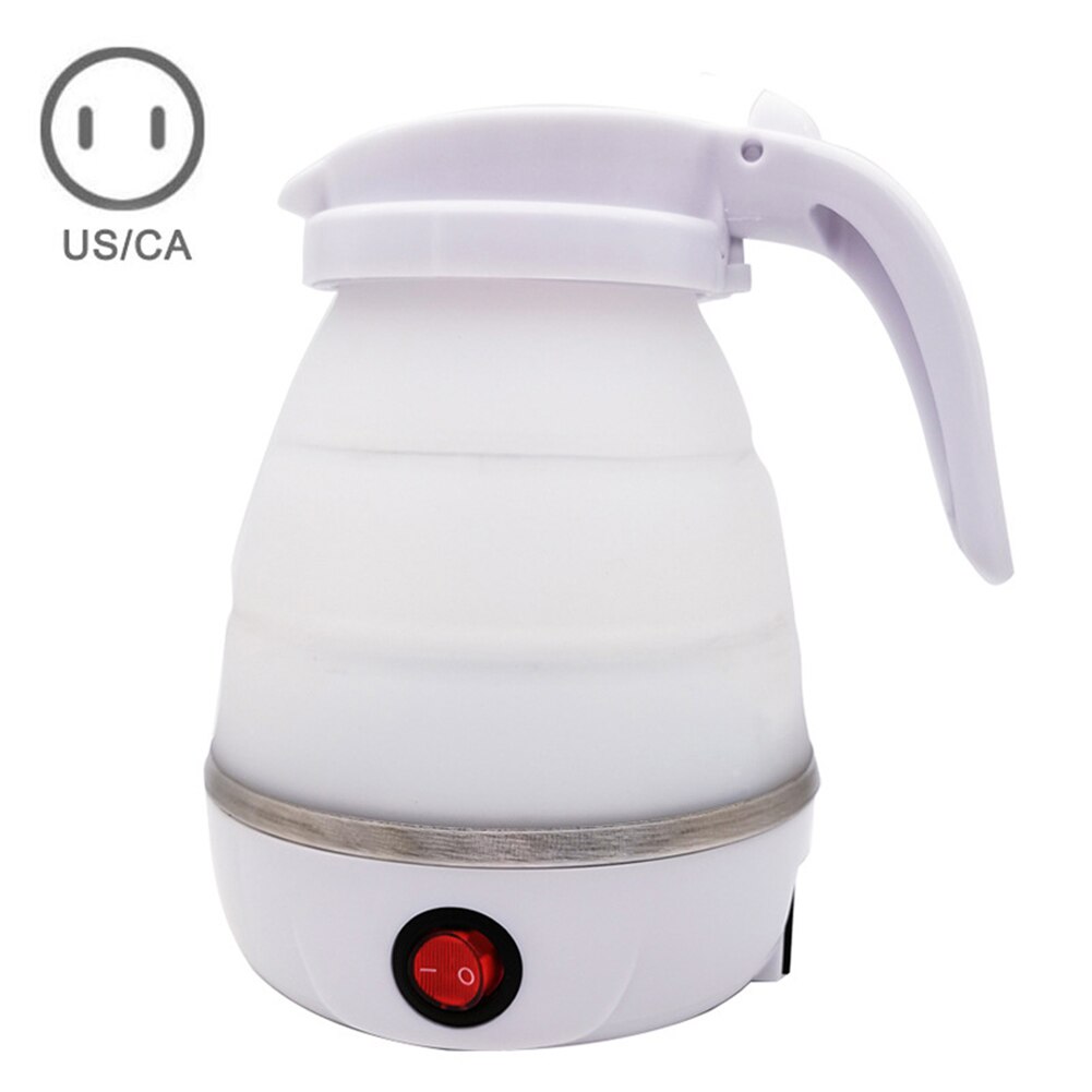 Faltbare Wasserkocher Wasser flasche Reise Hause Automatische Energie aus Mini Handheld Elektrische Wasser wasserkocher küche @ LS: Weiß uns Stecker