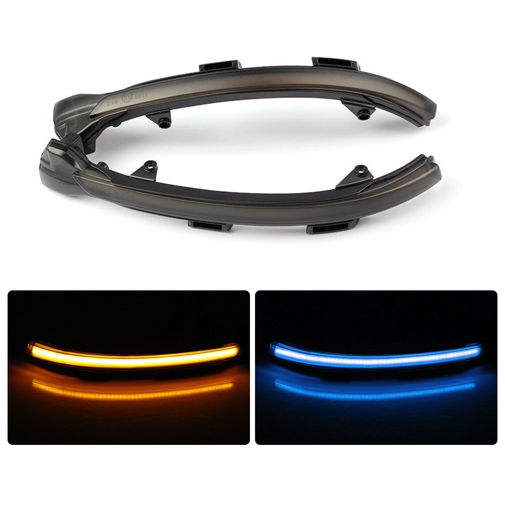 Luz intermitente de espejo lateral para Volkswagen, luz de señal de giro dinámica para VW Golf 7 MK7 GTI, Rline Sportsvan, 2 piezas: Smoked Blue light