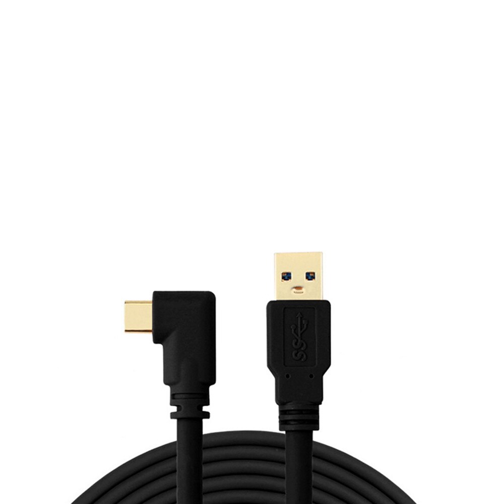 3m/5m/8m Third-party Data Line Charging Cable With Elbow for Oculus Quest LINK VR Headset USB-A TO Type-C Data Charging Cable: 5m yellow