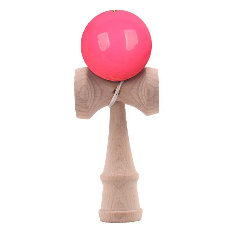 Kids Adult Kendama Wooden Toy 18CM PU Paint Crack Kendama Skillful Juggling Ball Traditional Game Toy Outdoor Sport: Pink