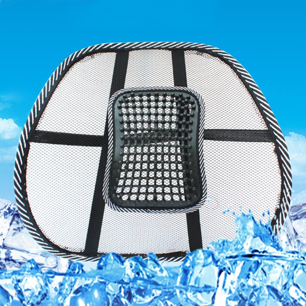 Cadeira de verão assento massagem massageador volta apoio lombar malha ventilar almofada assento do escritório carro ótimo relaxar massagem apoio