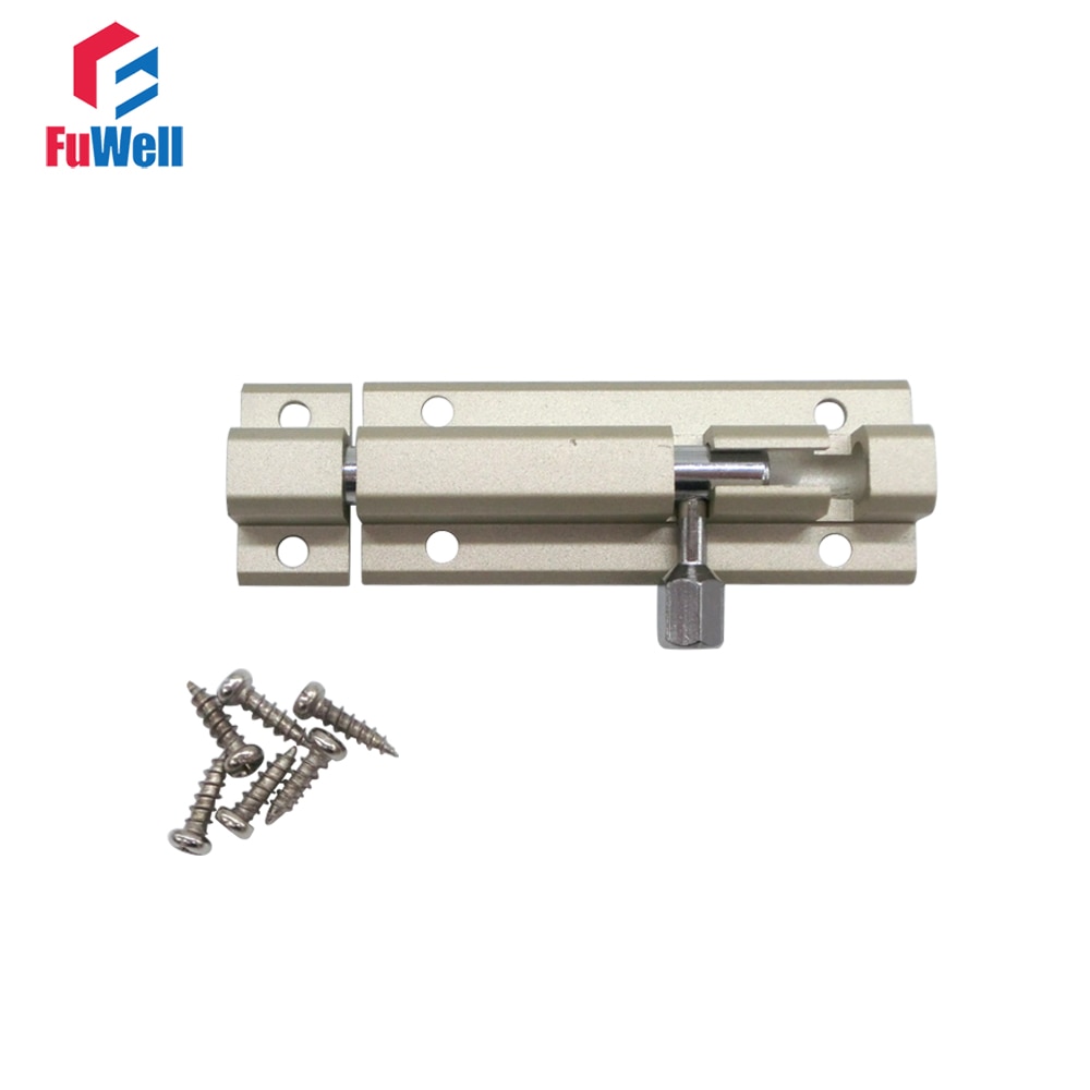 Verrou de porte solide en alliage d&#39;aluminium, 3/4/6/8 pouces, quincaillerie pour porte de sécurité