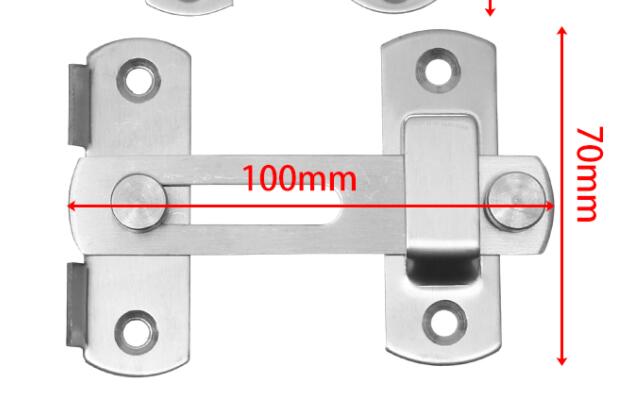Guard Latch Bolt with Screws Sliding Window Door Lock Handle Stainless Steel Door Latch Home Safety Chain Door Home Hardware: A-4inch