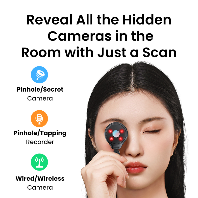 UGREEN Camera Detector for Hidden Camera Security Protection Hotel Pinhole Lens Detect Gadget Anti-Peeping Candid Detector